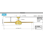 SMC MJR44VWH 44'' 天花扇
